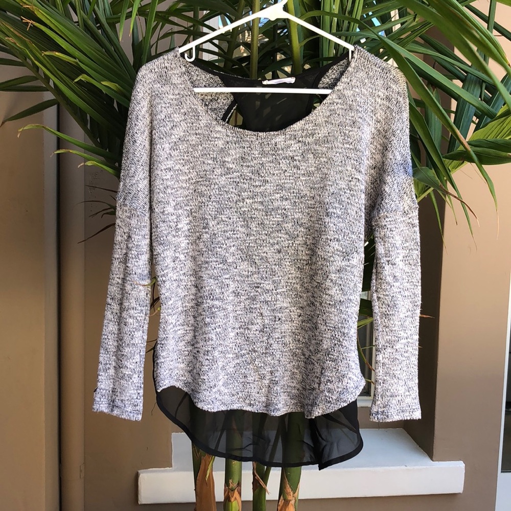 Lush sheer back slub sweater